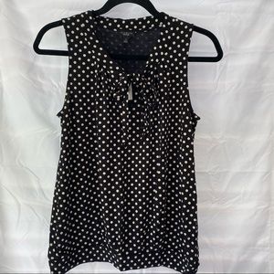 Sleeveless Polkadot Blouse